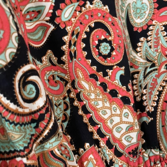 Tommy Hilfiger Paisley Contrast Shoulder Dress Medium - Picture 3 of 3